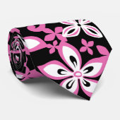 ALOHA HAWAIÏ (ZWART/ROZE) STROPDAS (Opgerold)