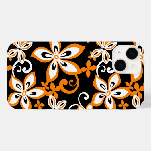 ALOHA HAWAII (ZWARTE/ORANJE) Case-Mate iPhone CASE (Achterkant (horizontaal))