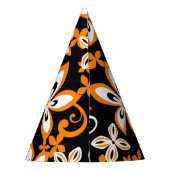 ALOHA HAWAII (ZWARTE/ORANJE) FEESTHOEDJES (Achterkant)