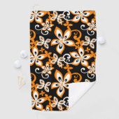ALOHA HAWAII (ZWARTE/ORANJE) GOLFHANDDOEK (Insitu)