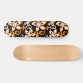 ALOHA HAWAII (ZWARTE/ORANJE) PERSOONLIJK SKATEBOARD (Horizontaal)