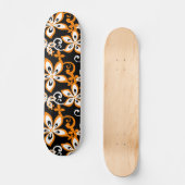 ALOHA HAWAII (ZWARTE/ORANJE) PERSOONLIJK SKATEBOARD (Voorkant)
