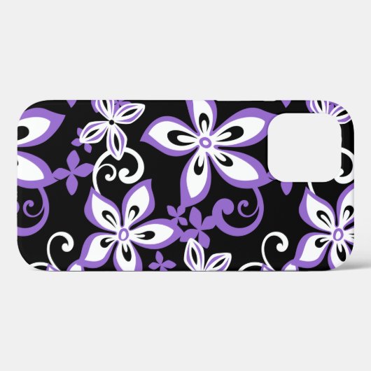 ALOHA HAWAII (ZWARTE/PAARSE) Case-Mate iPhone CASE (Achterkant (horizontaal))