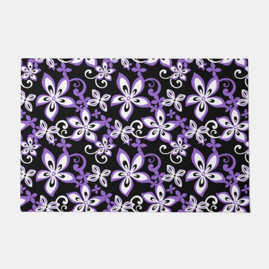 ALOHA HAWAII (ZWARTE/PAARSE) DEURMAT (Voorkant)