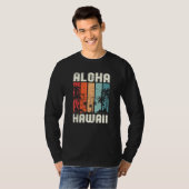 Aloha Hawaiian Beach Palm Trees Summer Vacation Ha T-shirt (Voorkant volledig)