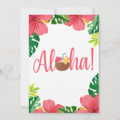 Aloha, Hawaiian Birthday Party Kaart (Achterkant)