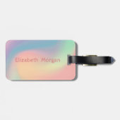 Aloha Hawaiian Colorful Pineapple Holographic Bagagelabel (Achterkant horizontaal)