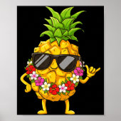 Aloha Hawaiian Cute Ne Shaka Hibiscus Kids Girls  Poster (Voorkant)