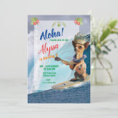 Aloha! Hawaiian Dog Verjaardag Uitnodiging (Staand voorkant)