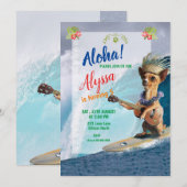 Aloha! Hawaiian Dog Verjaardag Uitnodiging (Voorkant / Achterkant)