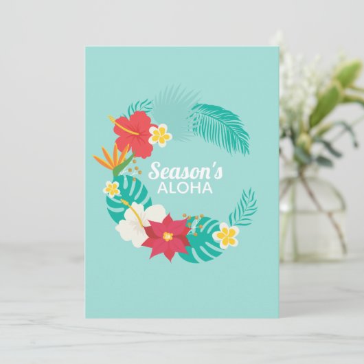 Aloha Hawaiian Feestdagenkaart (Staand voorkant)
