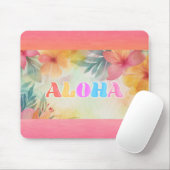Aloha Hawaiian Floral Waterverf Muismat (Met muis)