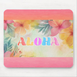 Aloha Hawaiian Floral Waterverf Muismat