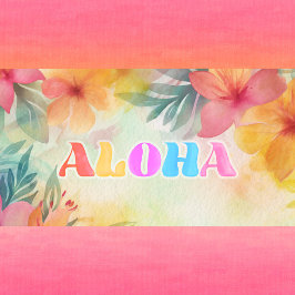 Aloha Hawaiian Floral Waterverf Schort