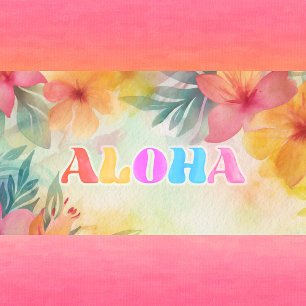 Aloha Hawaiian Floral Waterverf Schort