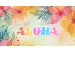 Aloha Hawaiian Floral Waterverf T-shirt
