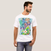 Aloha Hawaiian Flower and Hula Dancer Party T T-shirt (Voorkant volledig)