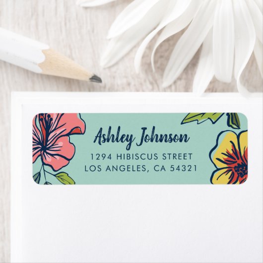 Aloha Hawaiian Flowers Etiket (Insitu)