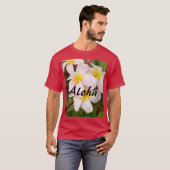 Aloha Hawaiian Frangipani Bloesems Plumerias T-shirt (Voorkant volledig)