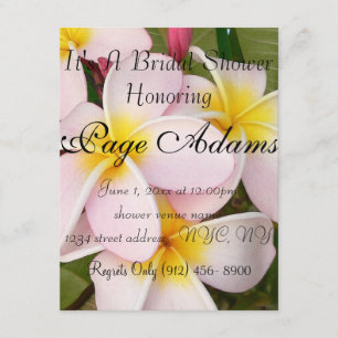 Aloha Hawaiian Frangipani Blossom Vrijgezellenfees Kaart