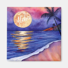 Aloha Hawaiian Full Moon van Kauai Magnet