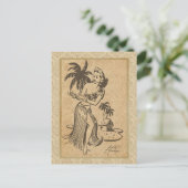Aloha Hawaiian Girl 1  voortplanting Briefkaart (Staand voorkant)