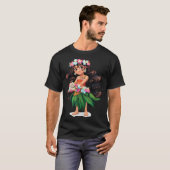 Aloha Hawaiian Girl Dancer  Detailed Graphic T-shirt (Voorkant volledig)