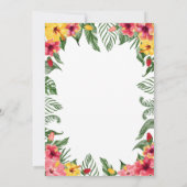 Aloha Hawaiian Girl Tropisch Baby shower Kaart (Achterkant)