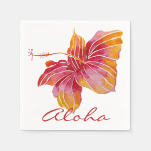 Aloha   Hawaiian Hibiscus Flower Paper Napkins Servet