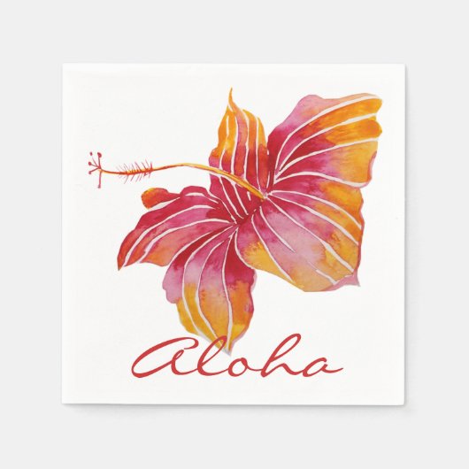 Aloha | Hawaiian Hibiscus Flower Paper servetten (Voorkant)