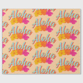 Aloha Hawaiian Hibiscus Flowers  Cadeaupapier (Vlak)