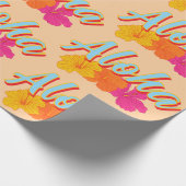 Aloha Hawaiian Hibiscus Flowers  Cadeaupapier (Hoek)