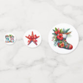 ALOHA HAWAIIAN HOLIDAY CHRISTMAS THEME CONFETTI (Achterkanten)