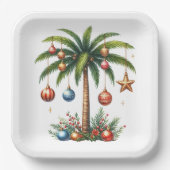 ALOHA HAWAIIAN HOLIDAY CHRISTMAS THEME PAPIEREN BORDJE (Voorkant)