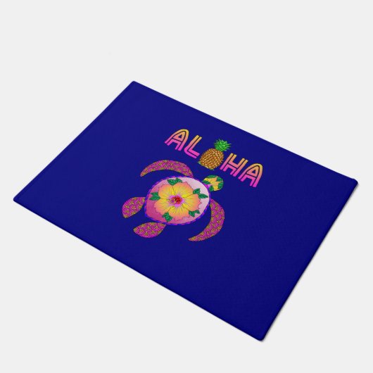 Aloha Hawaiian Honu Turtle Deurmat (Schuin)