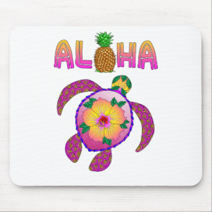 Aloha Hawaiian Honu Turtle Muismat