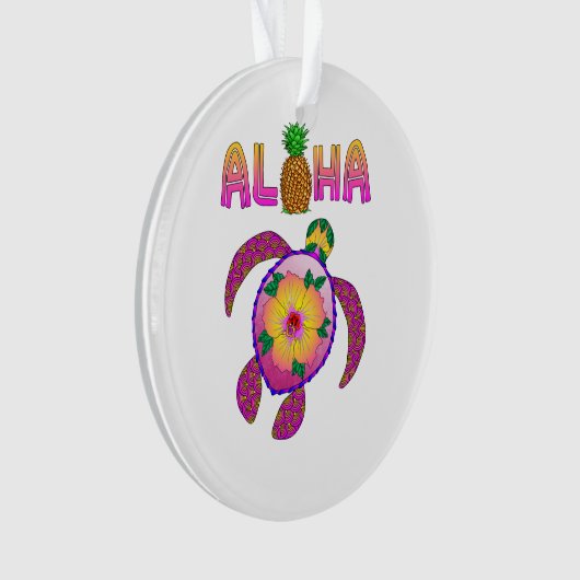 Aloha Hawaiian Honu Turtle Ornament (voorkant)