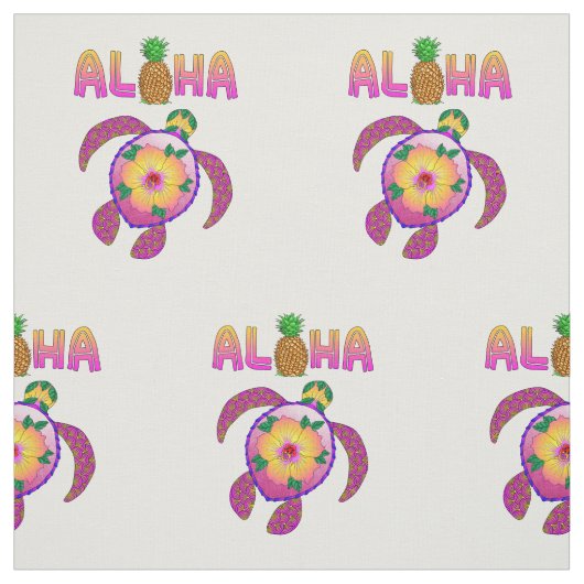Aloha Hawaiian Honu Turtle Stof (Swatch)