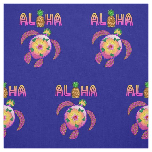 Aloha Hawaiian Honu Turtle Stof (Swatch)