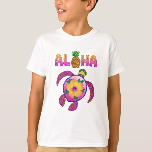 Aloha Hawaiian Honu Turtle T-shirt (Voorkant)