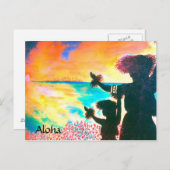Aloha Hawaiian Hula Briefkaart (Voorkant / Achterkant)