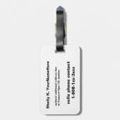 Aloha Hawaiian Hula Dancer Bagagelabel (Achterkant verticaal)