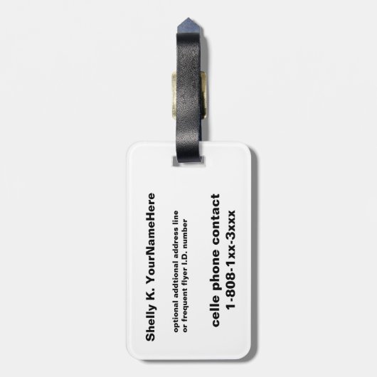 Aloha Hawaiian Hula Dancer Bagagelabel (Achterkant verticaal)