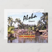 Aloha Hawaiian Hula Dancers Retro Briefkaart (Voorkant / Achterkant)