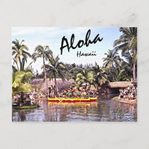 Aloha Hawaiian Hula Dancers Retro Briefkaart