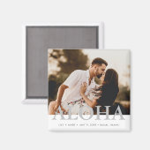 Aloha Hawaiian Island Foto Bruiloft Save the Date Magneet (Voorkant / Achterkant)