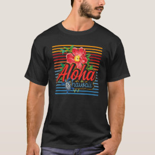 Aloha Hawaiian Islands Hawaii Surf Hibiscus Flower T-shirt