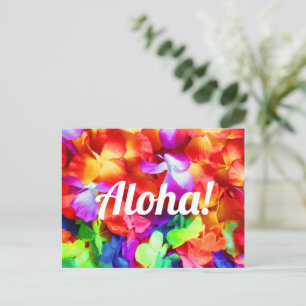 Aloha Hawaiian Lei Garland Foto Briefkaart