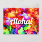 Aloha Hawaiian Lei Garland Foto Briefkaart (Voorkant)