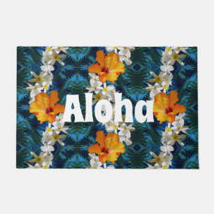 ALOHA Hawaiian Lei Welkom Mat met Hibiscus